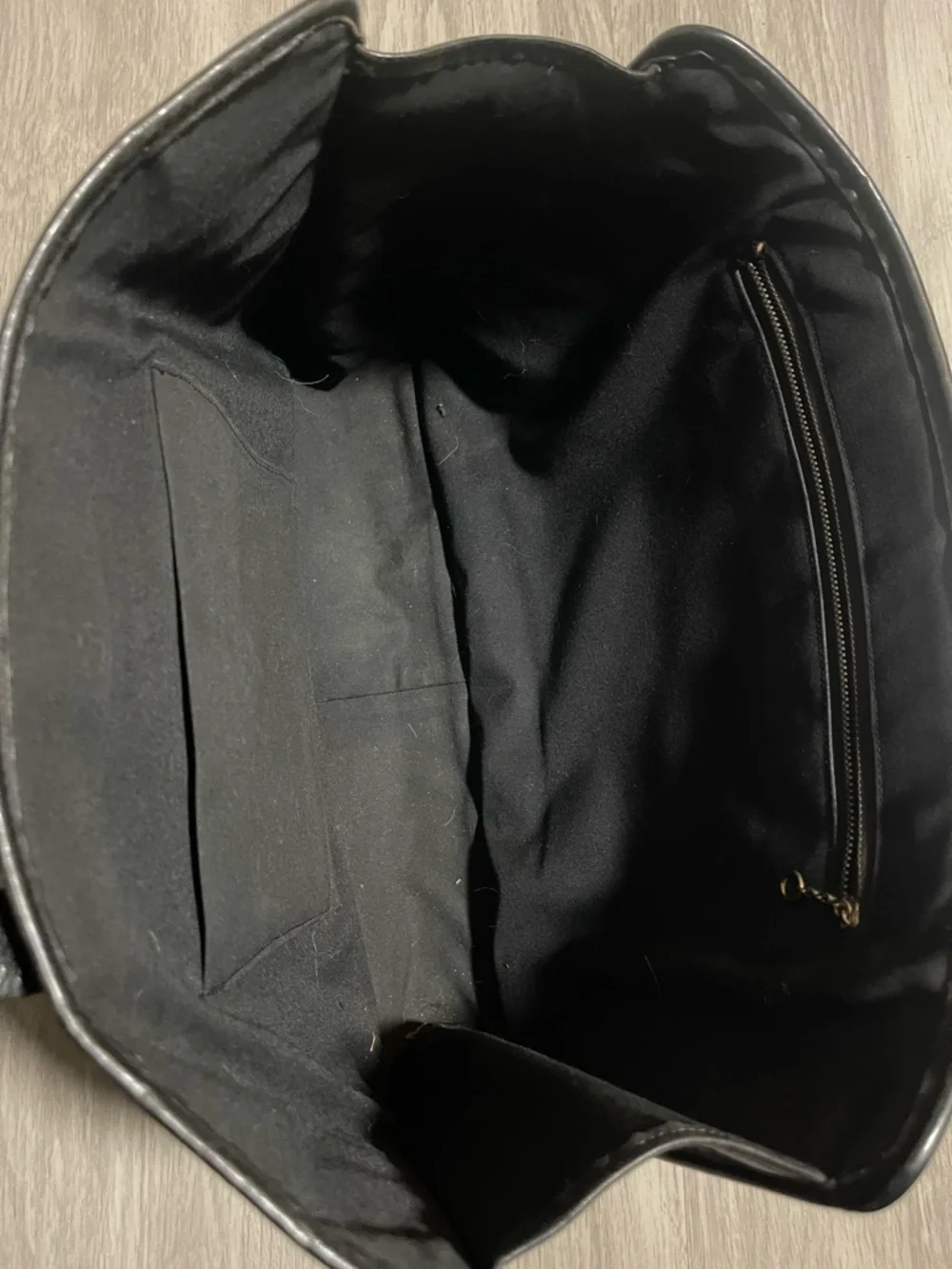 Black Leather Men's Briefcase Tote